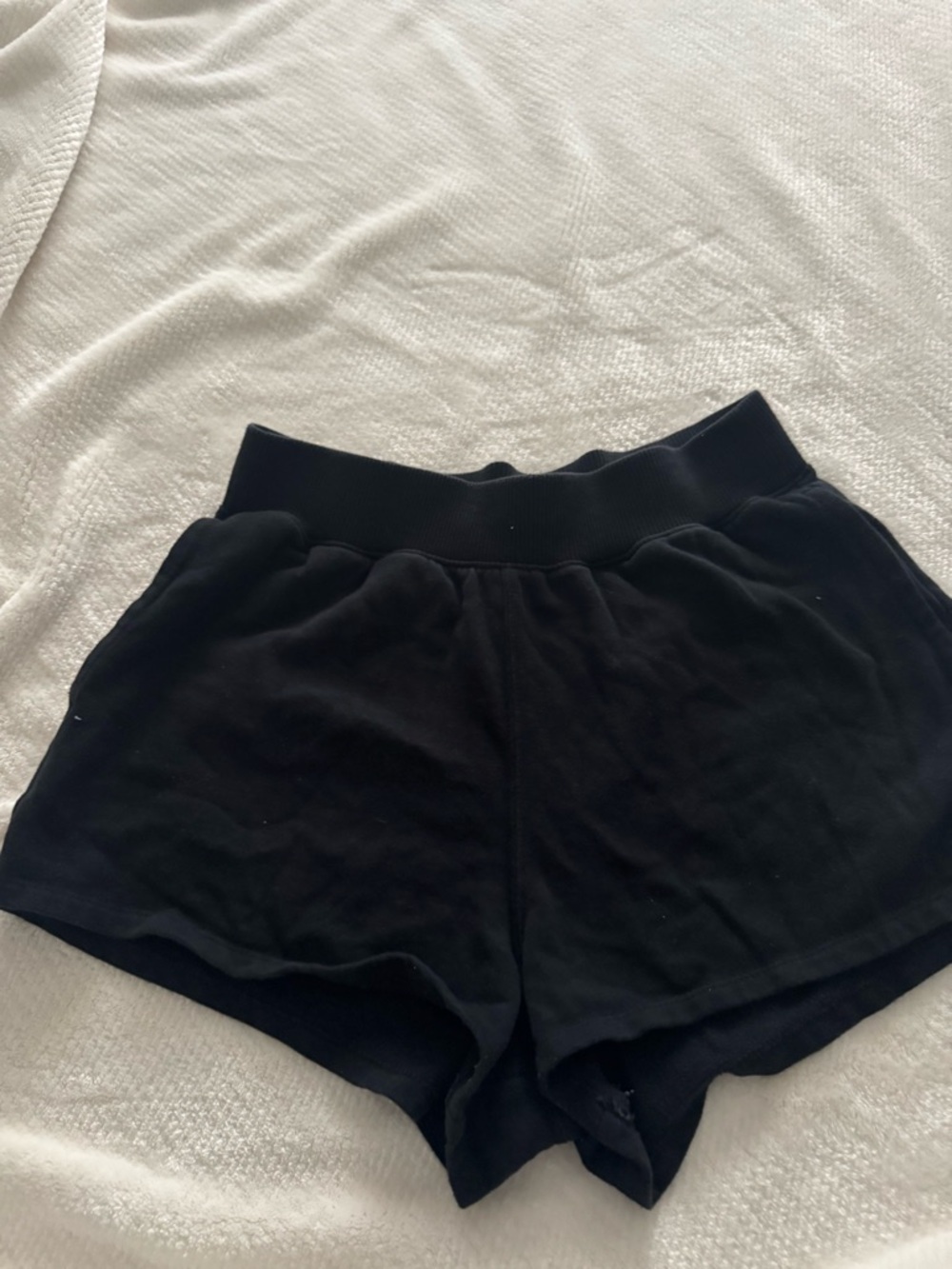 Hollister Black Ribbed Waist Athletic Shorts